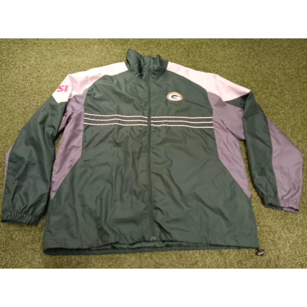 Green Bay Packers Vintage Y2K Reebok Windbreaker Jacket Mens XL ‎ NFL  Apparel
